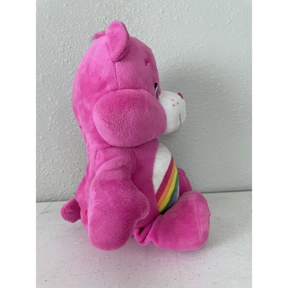 Care Bears Hug & Giggle Cheer Bear 12" Pink Rainbow Works Plush - Picture 6 of 11